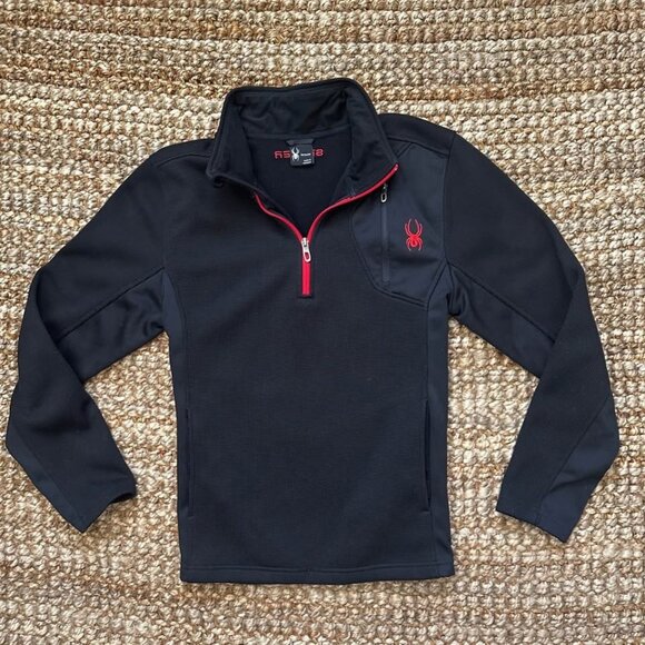 Spyder Men's Sweaters Spyder Boundless 1/4 Zip Pullover (Medium - Men’s) Black R - Picture 1 of 5